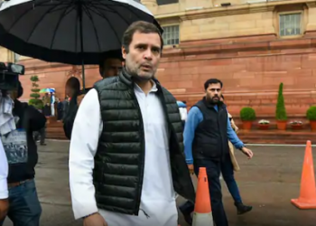 exit of rahul gandhi and other congress members from the parliamentary