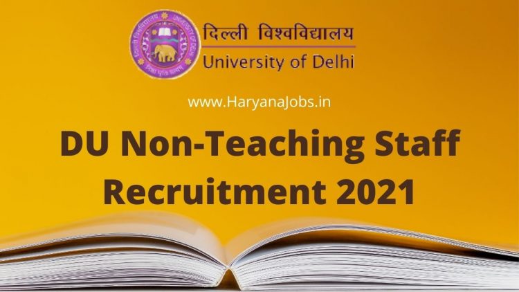 DU Recruitment 2021