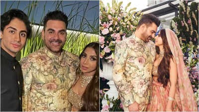 Arbaaz Khan-Sshura Khan Wedding: अरबाज खान-शौरा संग रचाई दूसरी शादी, रोमांटिक होते दिखें कपल, शादी की पहली तस्वीर हो रही वायरल। 
