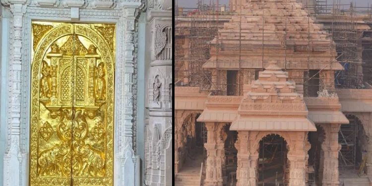 Ram Mandir Inauguration: राम मंदिर प्राण प्रतिष्ठा की तैयारियां शुरू, कुछ ऐसा है राम मंदिर का भव्य दिव्य द्वार।