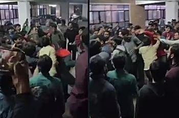 JNU Clash: JNU में फिर मचा बवाल, एबीवीपी और वाम समर्थित छात्र संगठनों के बीच झड़प, वीडियो हुआ वायरल...