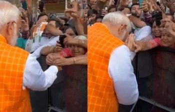 Lok Sabha Election 2024: मतदान के बाद PM मोदी ने लोगों का अभिवादन किया स्वीकार, बुजुर्ग महिला ने बांधी राखी, वायरल हुआ वीडियो