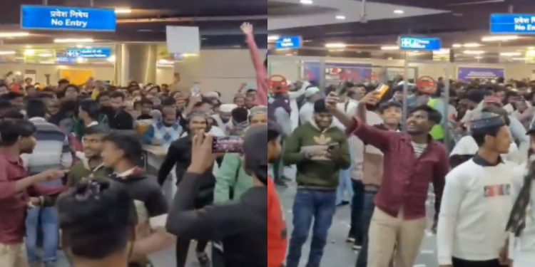 Delhi metro : दिल्ली मेट्रो में मची भगदड़! ‘मुस्लिमों’ ने काटा भयंकर बवाल