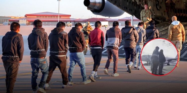 US Immigration: चेन से बांधे हाथ-पैर, व्हाइट हाउस ने दिखाई अवैध प्रवासियों की तस्वीरें