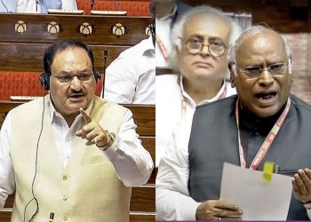 Mallikarjun Kharge Vs JP Nadda:  “हम ठीक से ठोकेंगे” भरी संसद में बोले खरगे, जेपी नड्डा ने जताई आपत्ति