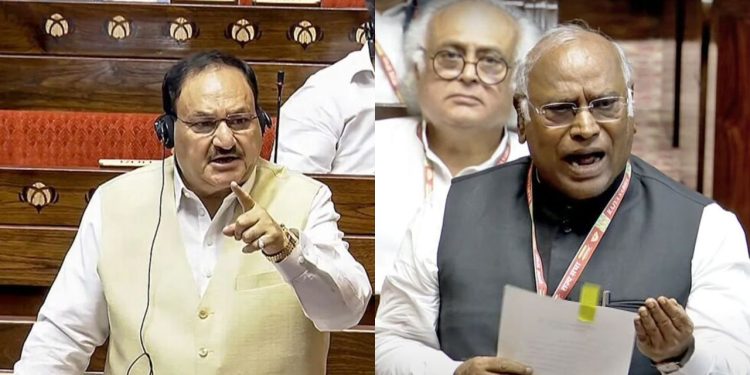 Mallikarjun Kharge Vs JP Nadda:  “हम ठीक से ठोकेंगे” भरी संसद में बोले खरगे, जेपी नड्डा ने जताई आपत्ति