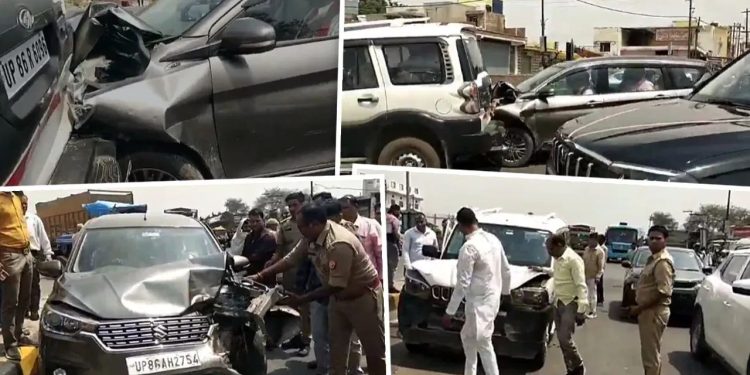 Ramji Lal Suman : रामजीलाल सुमन के काफिले पर हमला, आपस में टकराई सपा सांसद का गाडियां