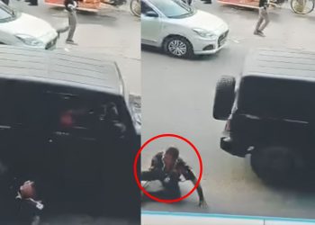 Delhi : ‘हॉर्न मत बजाओं…’ इतना सुनते ही गुस्से से लाल हो गया युवक, सिक्योरिटी गार्ड पर चढ़ा दी थार