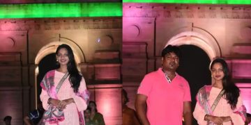 Monalisa in india gate : इंडिया गेट पर पोज देती नजर आईं वायरल गर्ल मोनालिसा, सोशल मीडिया पर छाई तस्वीरें 