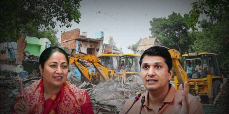 Delhi Bulldozer Action : दिल्ली में झुग्गी तोड़े जाने पर मचा बवाल, AAP ने सीएम रेखा गुप्ता पर साधा निशाना