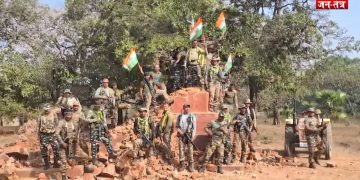 माओवादी लीडर रमन्ना का स्मारक जवानों ने जमींदोज कर दिया